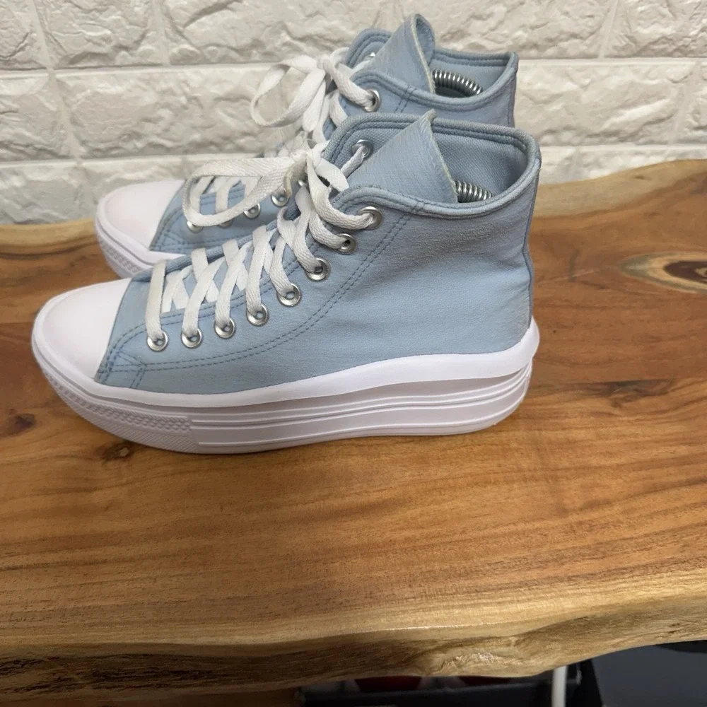 Converse Chuck Taylor Move Platform High Top Light Blue Womens Size 5 Sneakers